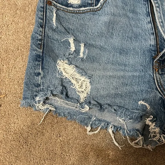 COPY - Abercrombie & Fitch High Rise Denim Shorts - Picture 3 of 5